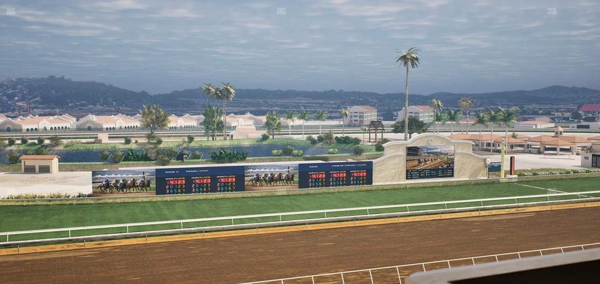 Del Mar Thoroughbred Club - Section Stretch Run Box 38 L Lvl 4 Seat View