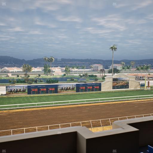 Del Mar Thoroughbred Club - Section Stretch Run Box 38 L Lvl 4 Seat View
