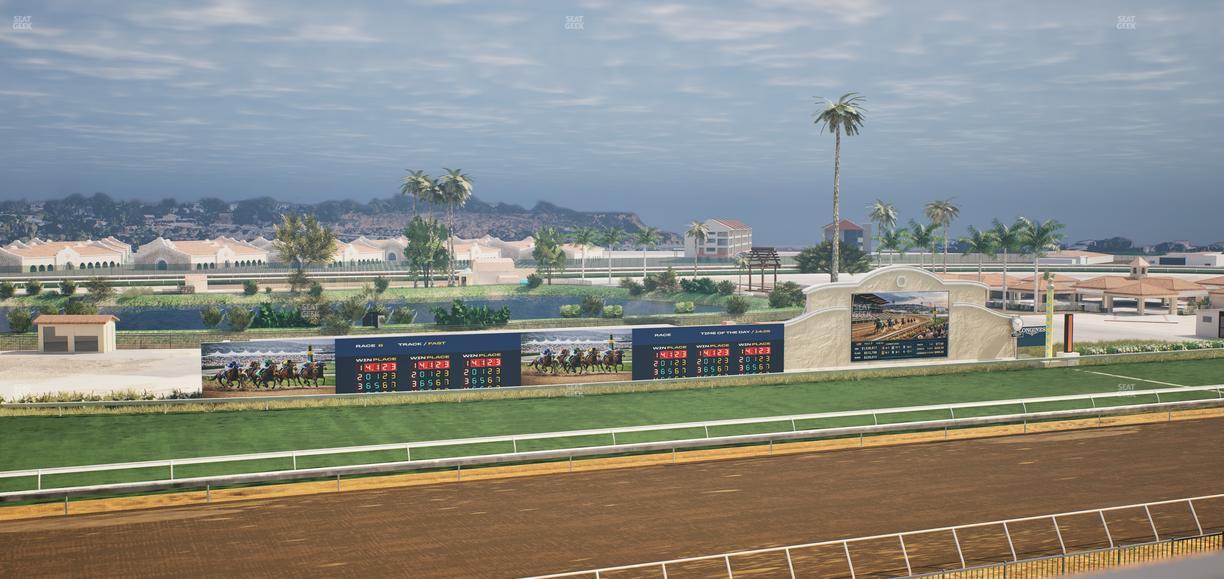 Del Mar Thoroughbred Club - Section Stretch Run Box 39 J Lvl 4 Seat View