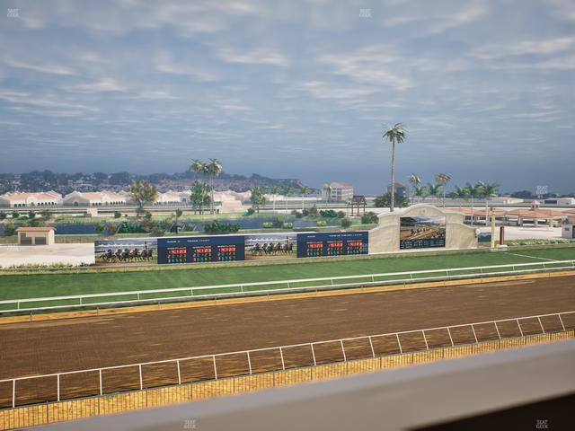 Del Mar Thoroughbred Club - Section Stretch Run Box 39 J Lvl 4 Seat View
