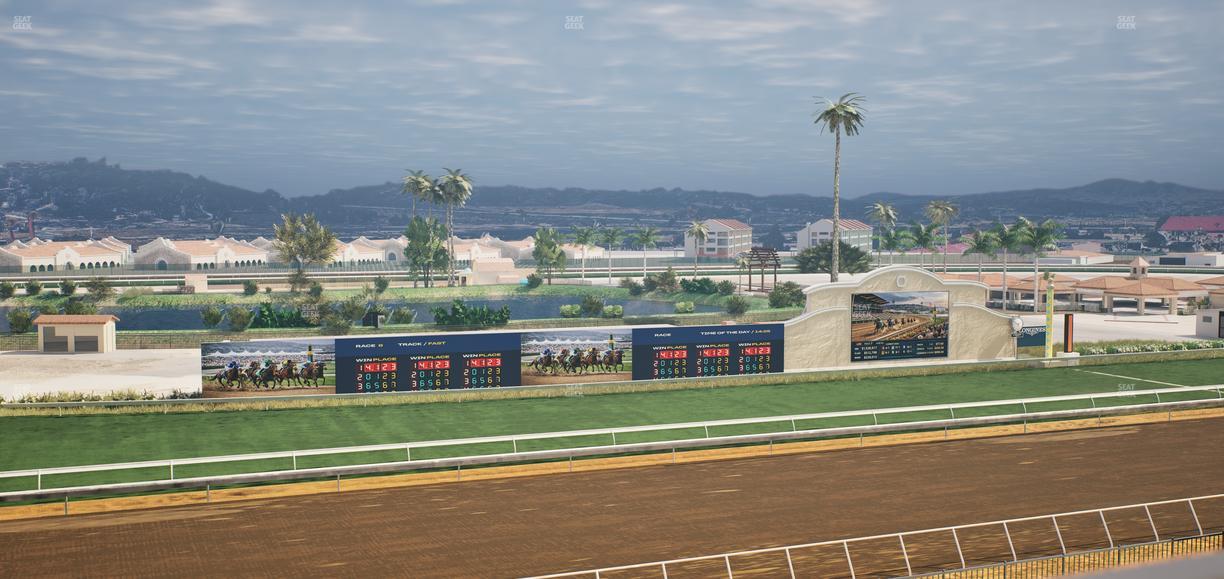 Del Mar Thoroughbred Club - Section Stretch Run Box 39 J Lvl 4 Seat View
