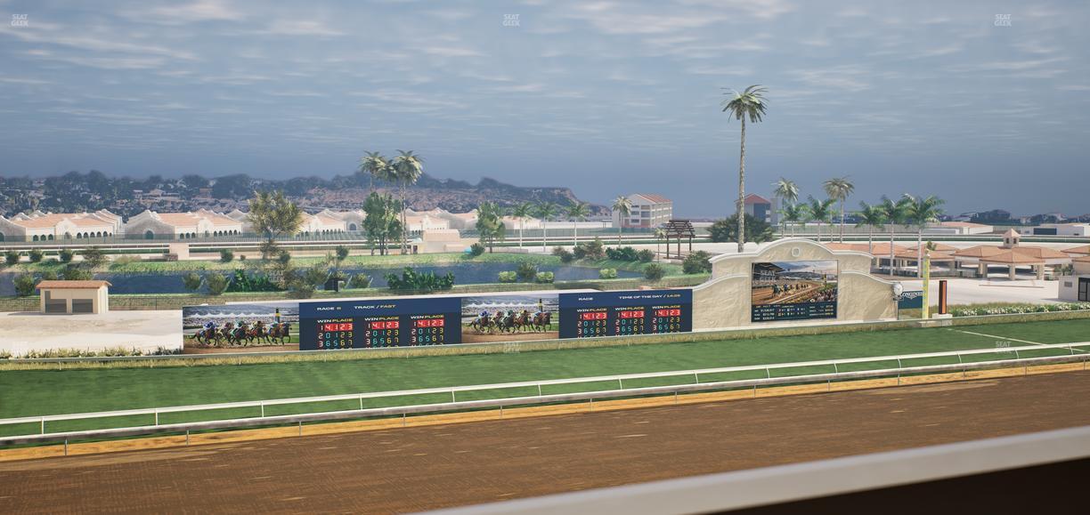 Del Mar Thoroughbred Club - Section Stretch Run Box 39 K Lvl 4 Seat View