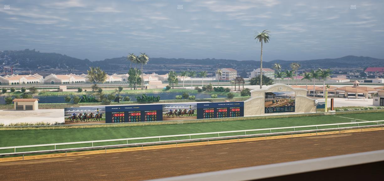 Del Mar Thoroughbred Club - Section Stretch Run Box 39 K Lvl 4 Seat View