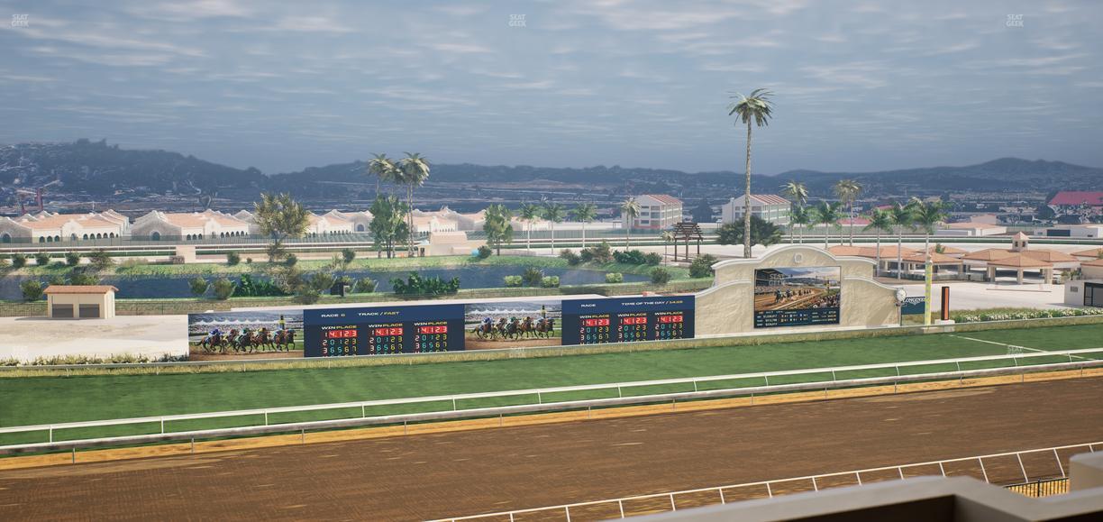 Del Mar Thoroughbred Club - Section Stretch Run Box 39 L Lvl 4 Seat View