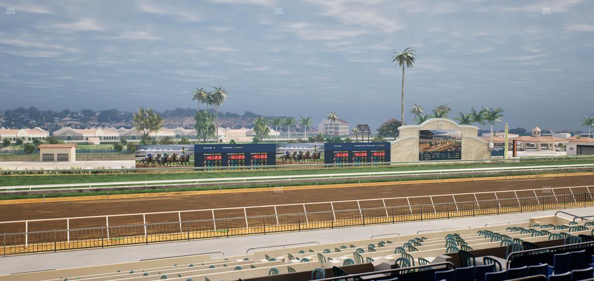 Del Mar Thoroughbred Club - Section Stretch Run Box 39 Lvl 2 Seat View