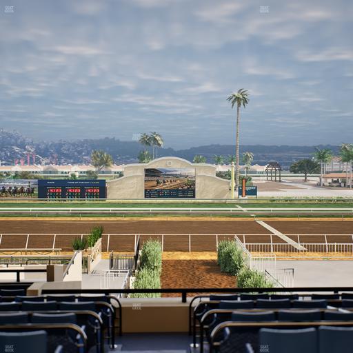 Del Mar Thoroughbred Club - Section Stretch Run Box 4 E Lvl 3 Seat View