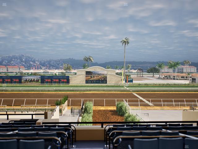 Del Mar Thoroughbred Club - Section Stretch Run Box 4 E Lvl 3 Seat View
