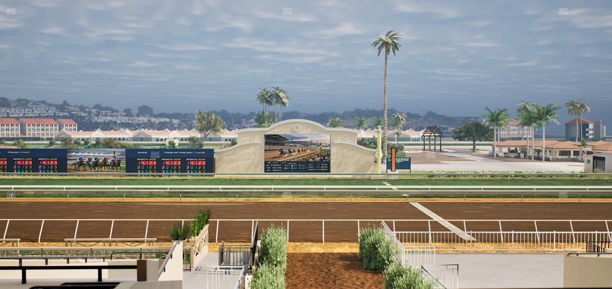 Del Mar Thoroughbred Club - Section Stretch Run Box 4 E Lvl 3 Seat View