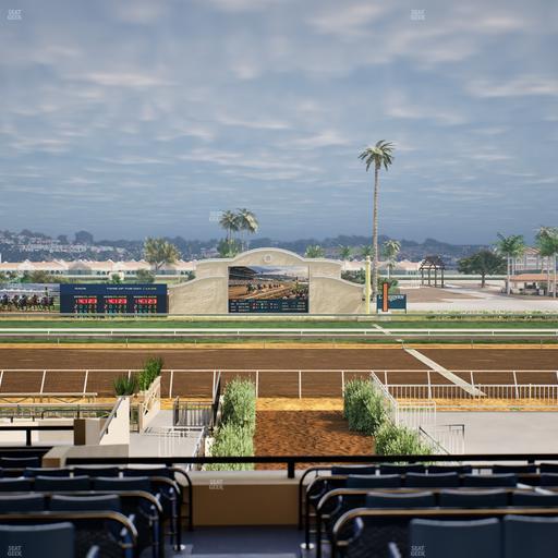 Del Mar Thoroughbred Club - Section Stretch Run Box 4 E Lvl 3 Seat View