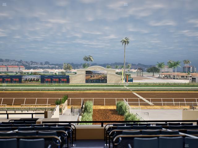 Del Mar Thoroughbred Club - Section Stretch Run Box 4 E Lvl 3 Seat View