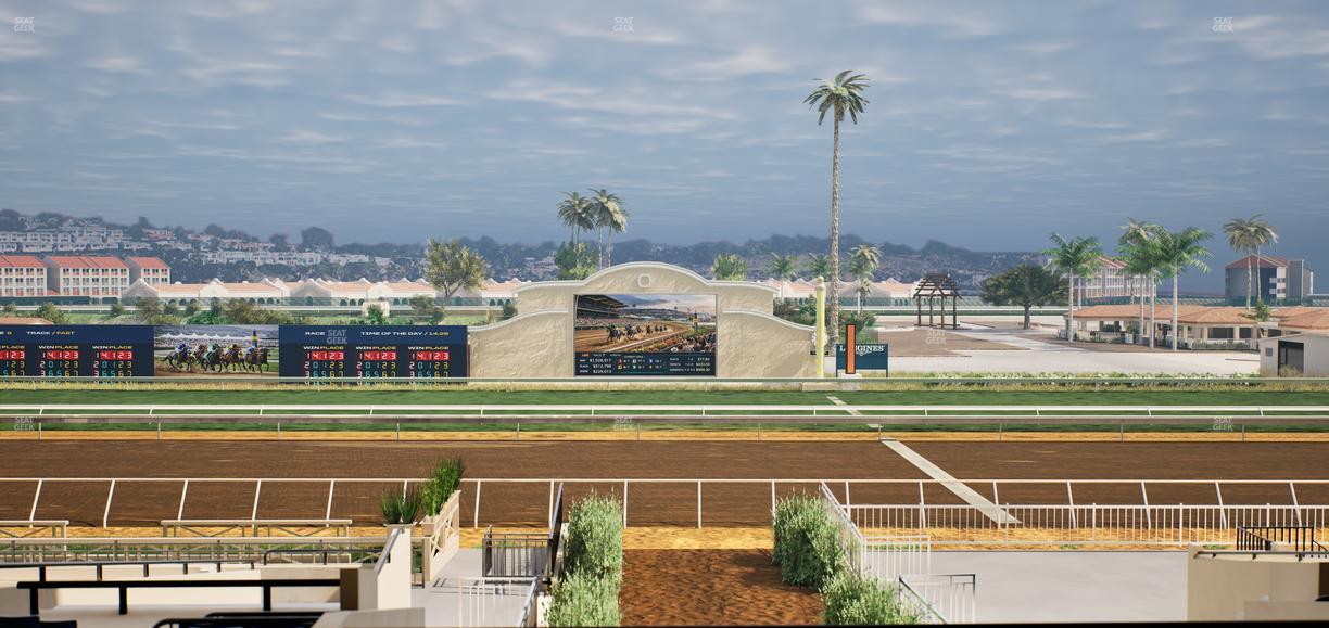 Del Mar Thoroughbred Club - Section Stretch Run Box 4 F Lvl 3 Seat View