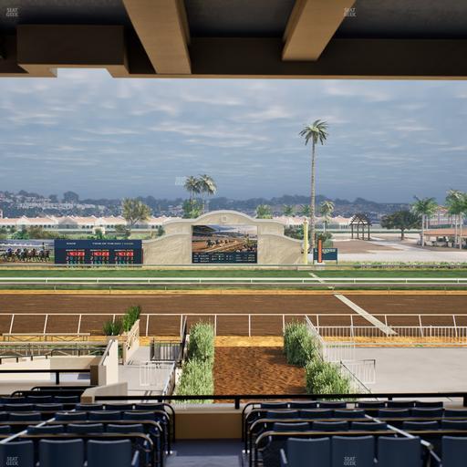 Del Mar Thoroughbred Club - Section Stretch Run Box 4 G Lvl 3 Seat View