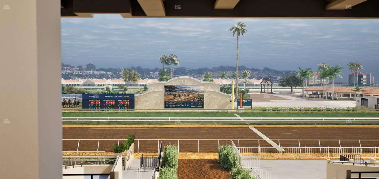 Del Mar Thoroughbred Club - Section Stretch Run Box 4 H Lvl 3 Seat View