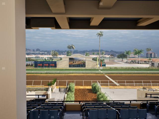 Del Mar Thoroughbred Club - Section Stretch Run Box 4 H Lvl 3 Seat View