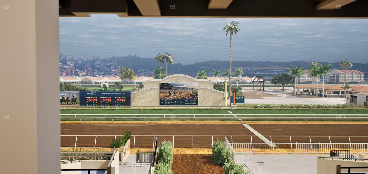 Del Mar Thoroughbred Club - Section Stretch Run Box 4 H Lvl 3 Seat View