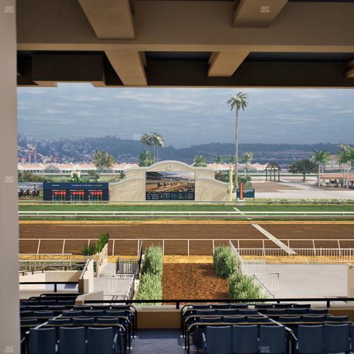 Del Mar Thoroughbred Club - Section Stretch Run Box 4 H Lvl 3 Seat View