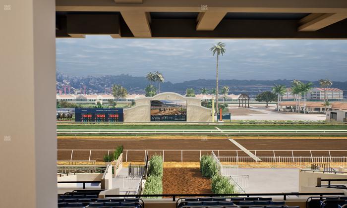 Del Mar Thoroughbred Club - Section Stretch Run Box 4 H Lvl 3 Seat View