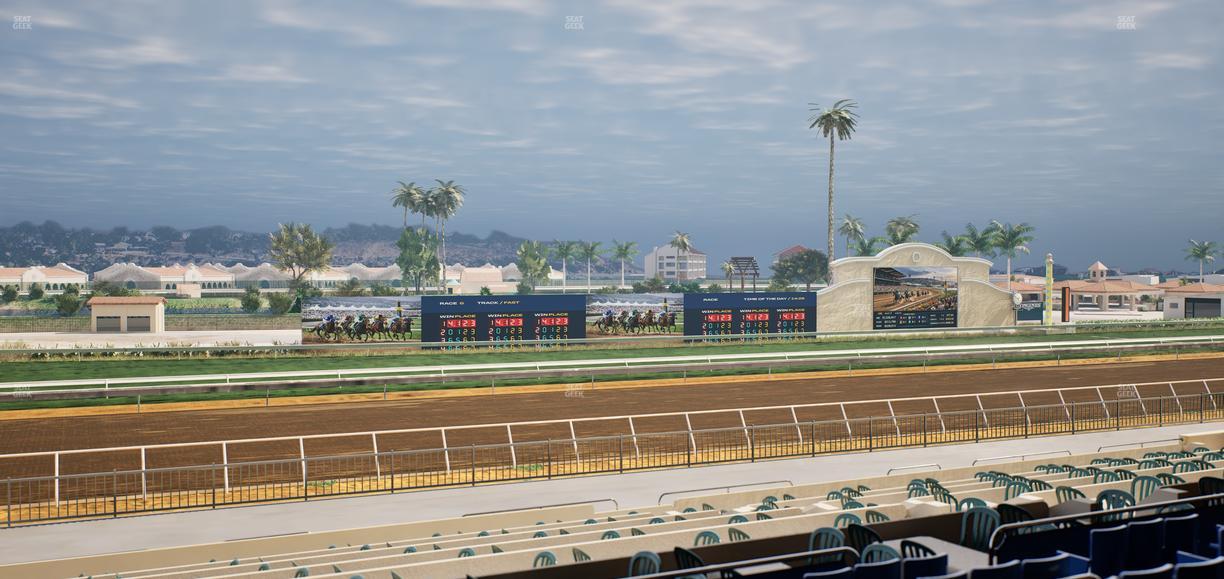 Del Mar Thoroughbred Club - Section Stretch Run Box 40 D Lvl 2 Seat View