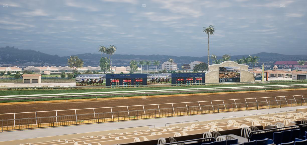 Del Mar Thoroughbred Club - Section Stretch Run Box 40 D Lvl 2 Seat View