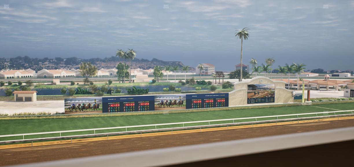 Del Mar Thoroughbred Club - Section Stretch Run Box 40 J Lvl 4 Seat View