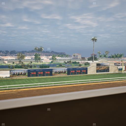Del Mar Thoroughbred Club - Section Stretch Run Box 40 J Lvl 4 Seat View