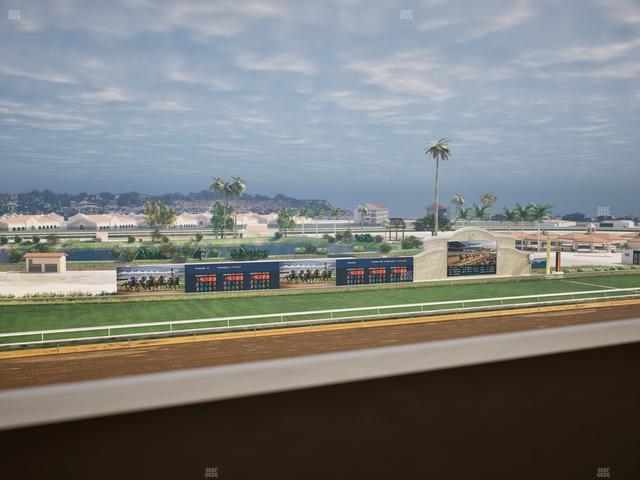 Del Mar Thoroughbred Club - Section Stretch Run Box 40 J Lvl 4 Seat View