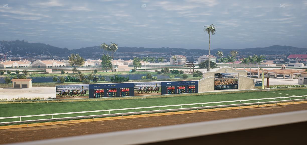 Del Mar Thoroughbred Club - Section Stretch Run Box 40 J Lvl 4 Seat View