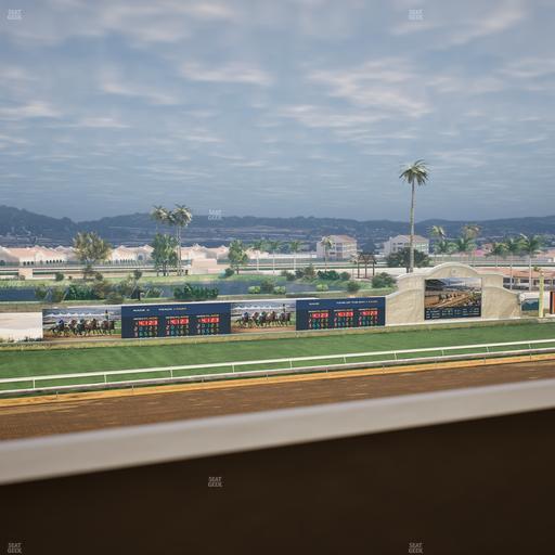 Del Mar Thoroughbred Club - Section Stretch Run Box 40 J Lvl 4 Seat View