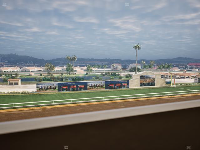 Del Mar Thoroughbred Club - Section Stretch Run Box 40 J Lvl 4 Seat View