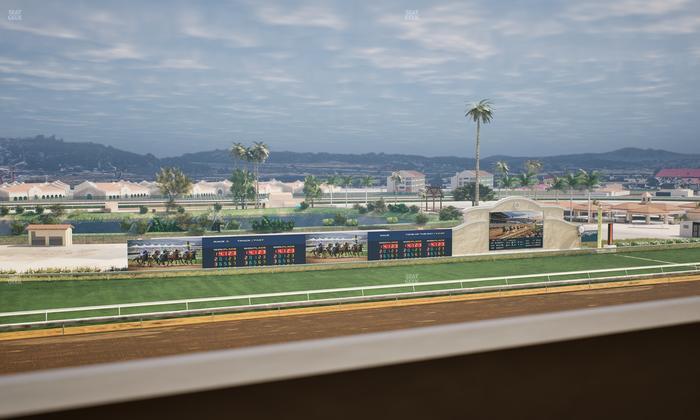 Del Mar Thoroughbred Club - Section Stretch Run Box 40 J Lvl 4 Seat View