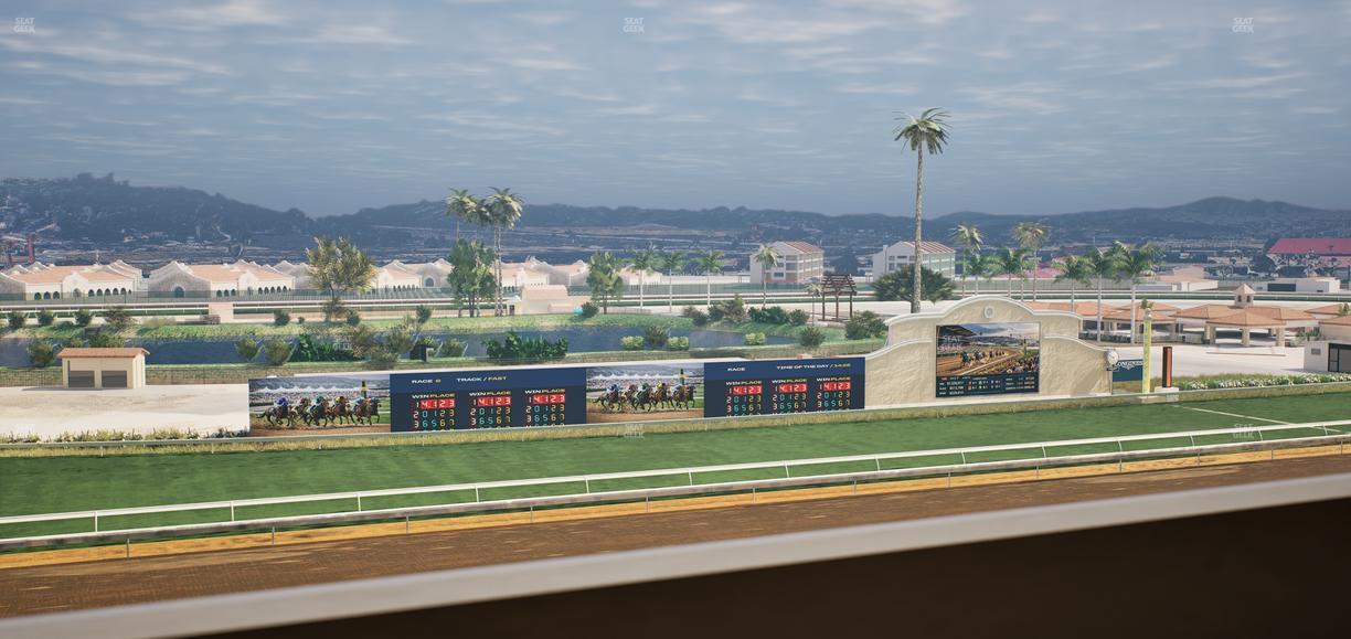 Del Mar Thoroughbred Club - Section Stretch Run Box 40 K Lvl 4 Seat View