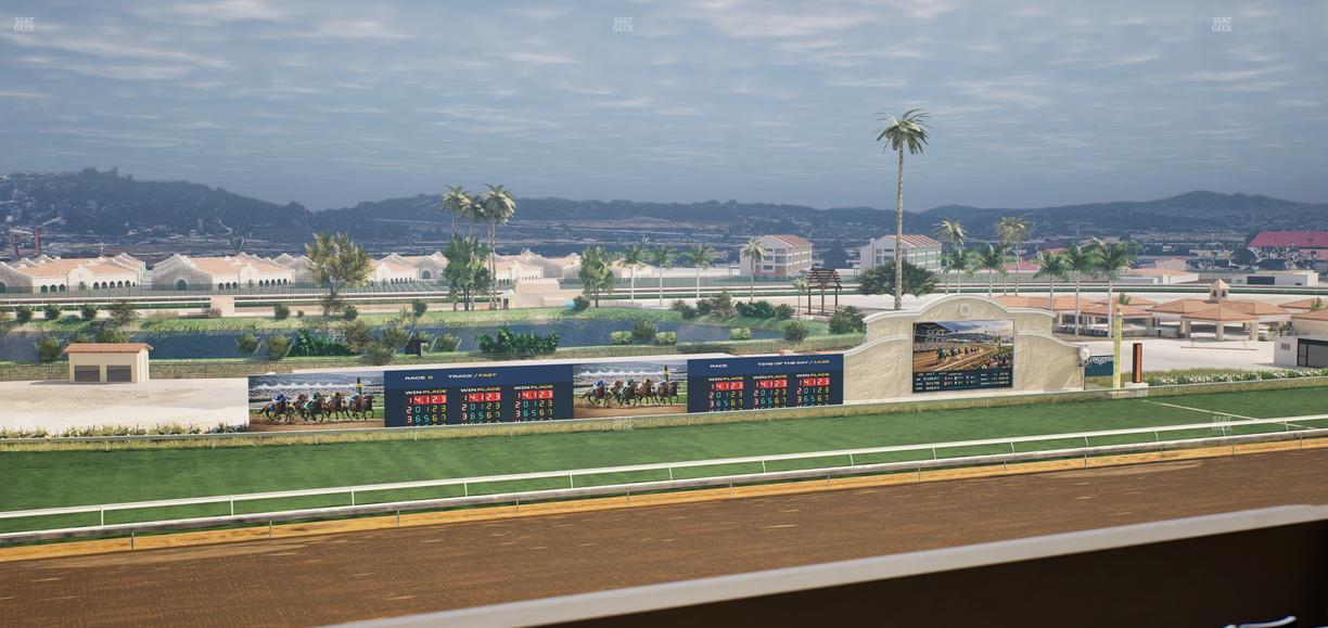 Del Mar Thoroughbred Club - Section Stretch Run Box 40 L Lvl 4 Seat View