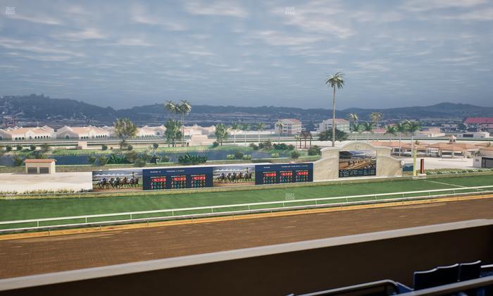 Del Mar Thoroughbred Club - Section Stretch Run Box 40 L Lvl 4 Seat View