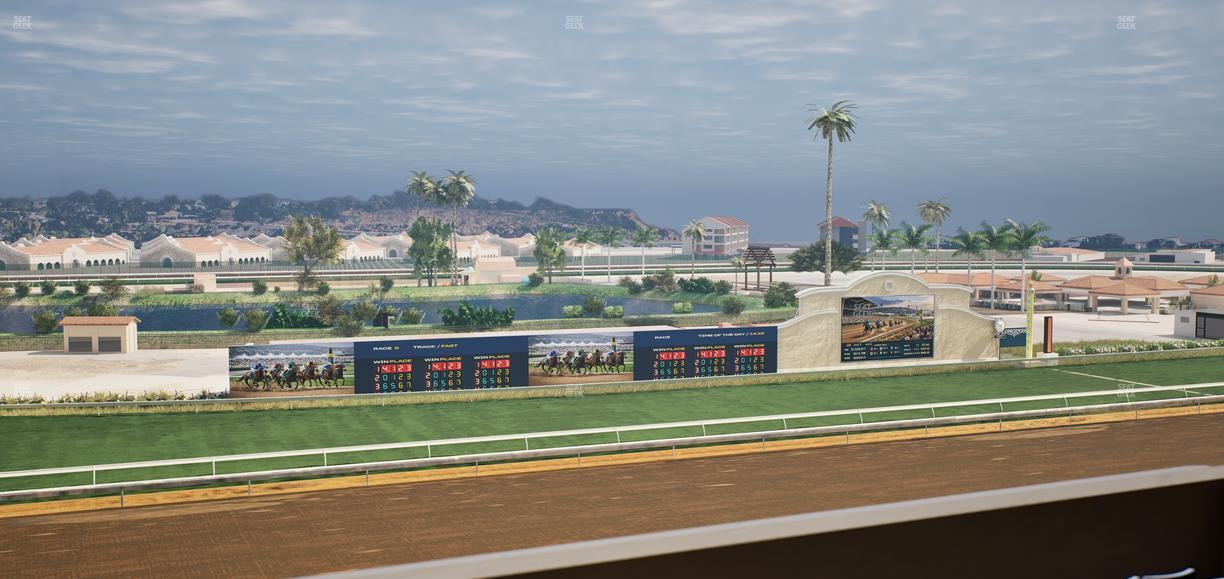 Del Mar Thoroughbred Club - Section Stretch Run Box 40 L Lvl 4 Seat View