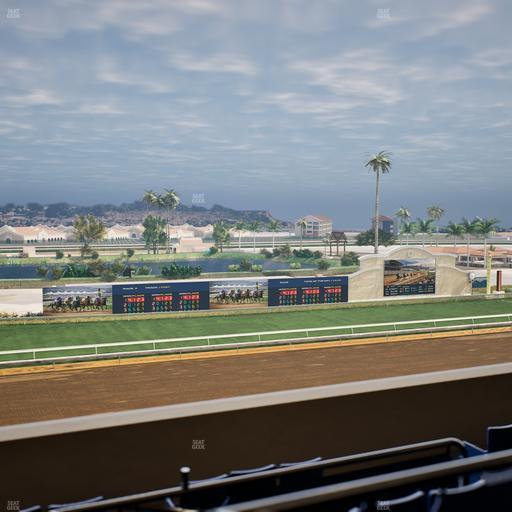 Del Mar Thoroughbred Club - Section Stretch Run Box 40 L Lvl 4 Seat View