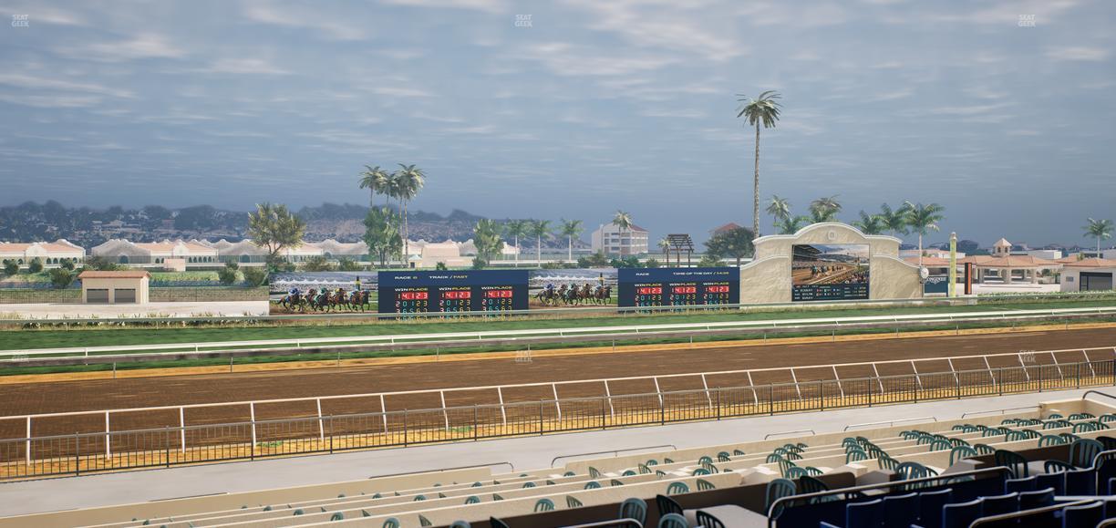 Del Mar Thoroughbred Club - Section Stretch Run Box 40 Lvl 2 Seat View
