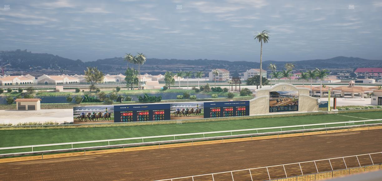 Del Mar Thoroughbred Club - Section Stretch Run Box 41 J Lvl 4 Seat View