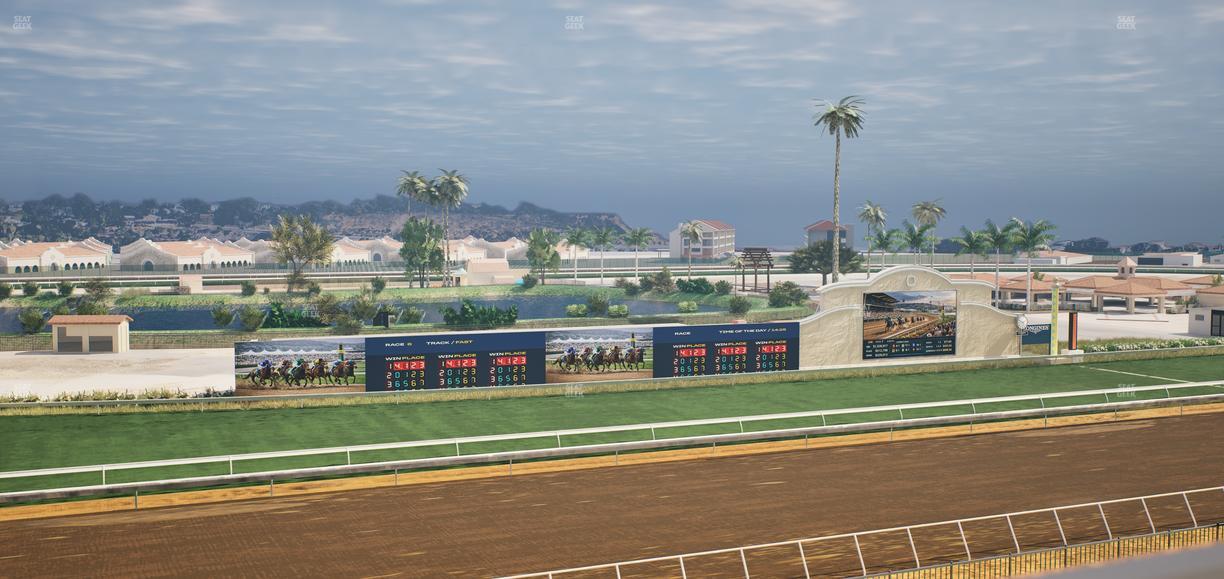 Del Mar Thoroughbred Club - Section Stretch Run Box 41 J Lvl 4 Seat View
