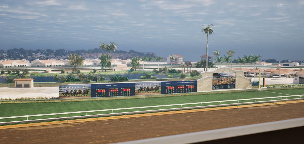 Del Mar Thoroughbred Club - Section Stretch Run Box 41 K Lvl 4 Seat View