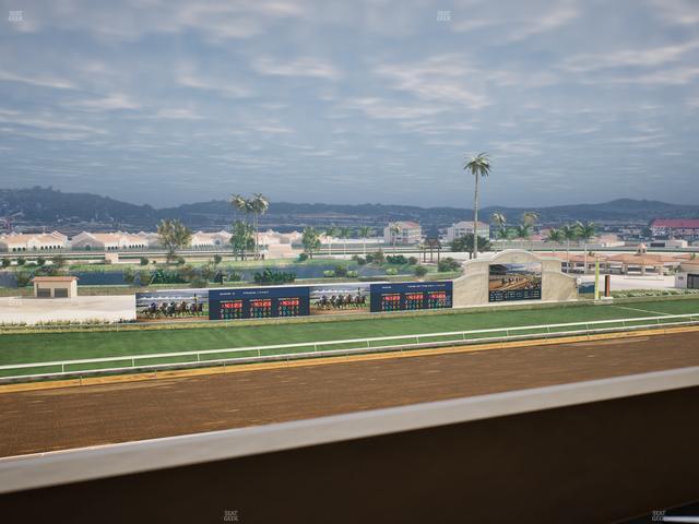 Del Mar Thoroughbred Club - Section Stretch Run Box 41 K Lvl 4 Seat View