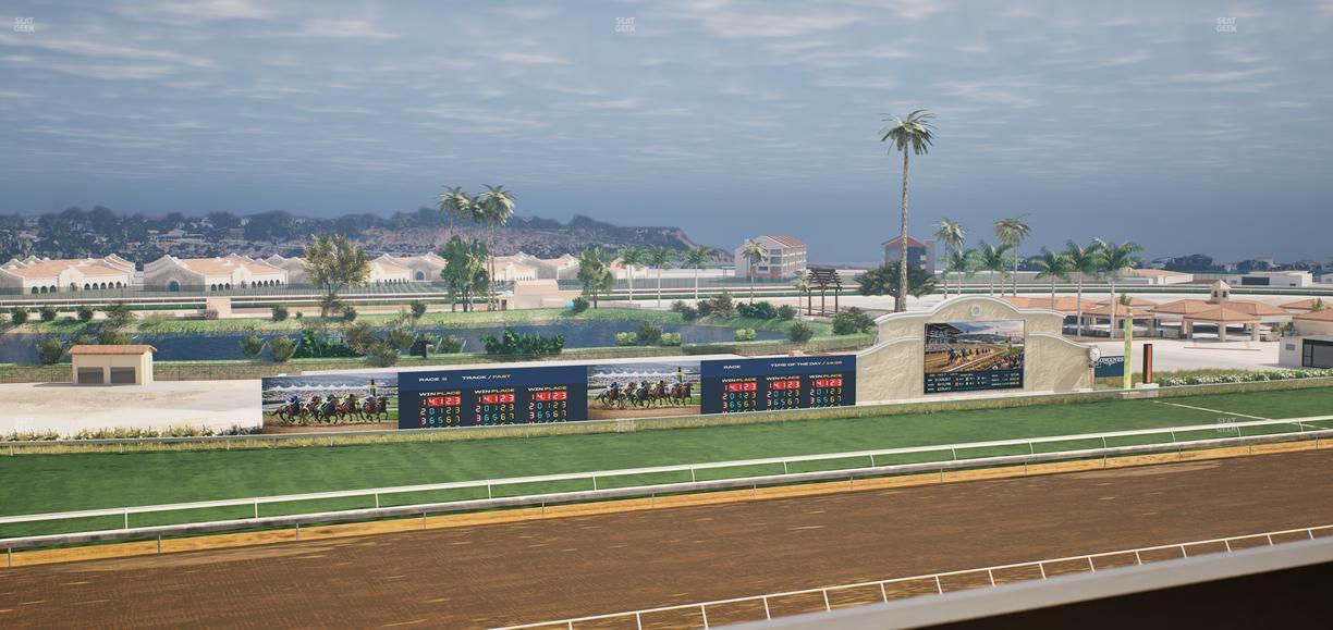 Del Mar Thoroughbred Club - Section Stretch Run Box 41 L Lvl 4 Seat View