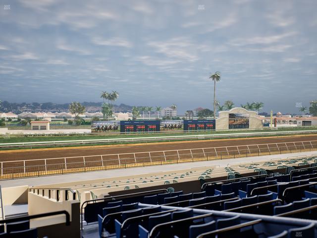 Del Mar Thoroughbred Club - Section Stretch Run Box 44 D Lvl 2 Seat View