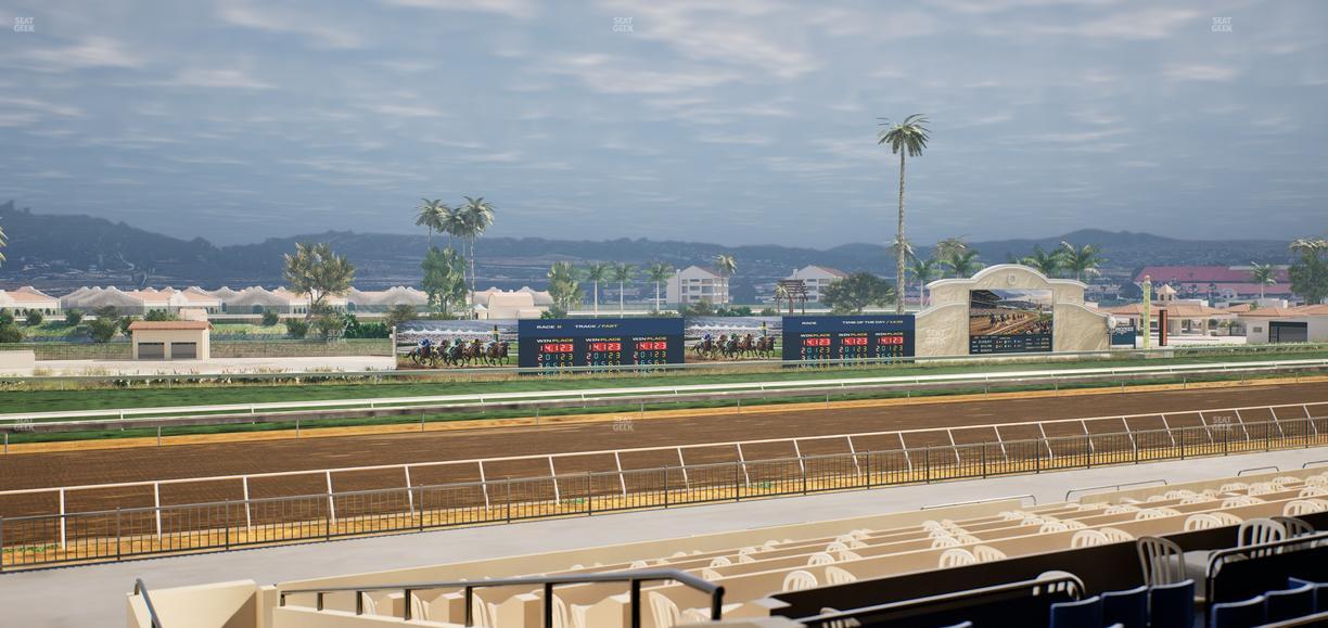 Del Mar Thoroughbred Club - Section Stretch Run Box 45 C Lvl 2 Seat View