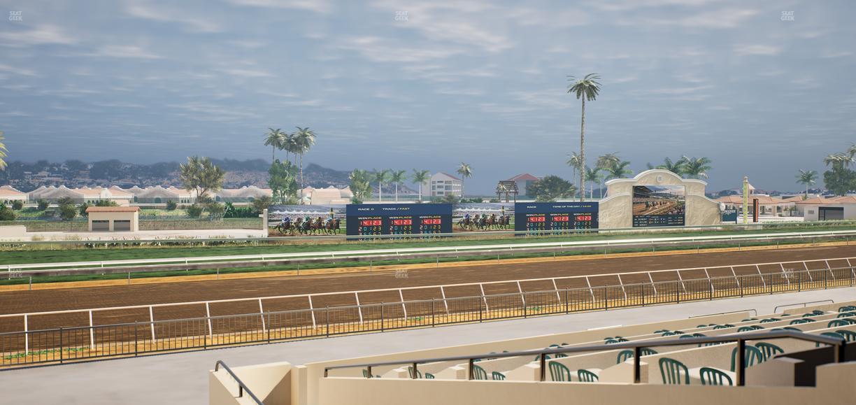 Del Mar Thoroughbred Club - Section Stretch Run Box 46 B Lvl 2 Seat View