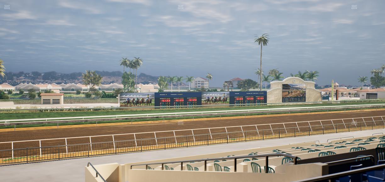 Del Mar Thoroughbred Club - Section Stretch Run Box 46 C Lvl 2 Seat View