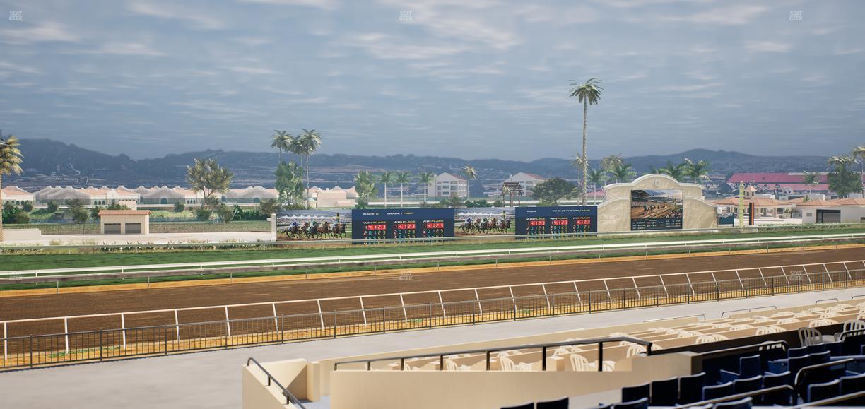 Del Mar Thoroughbred Club - Section Stretch Run Box 47 D Lvl 2 Seat View