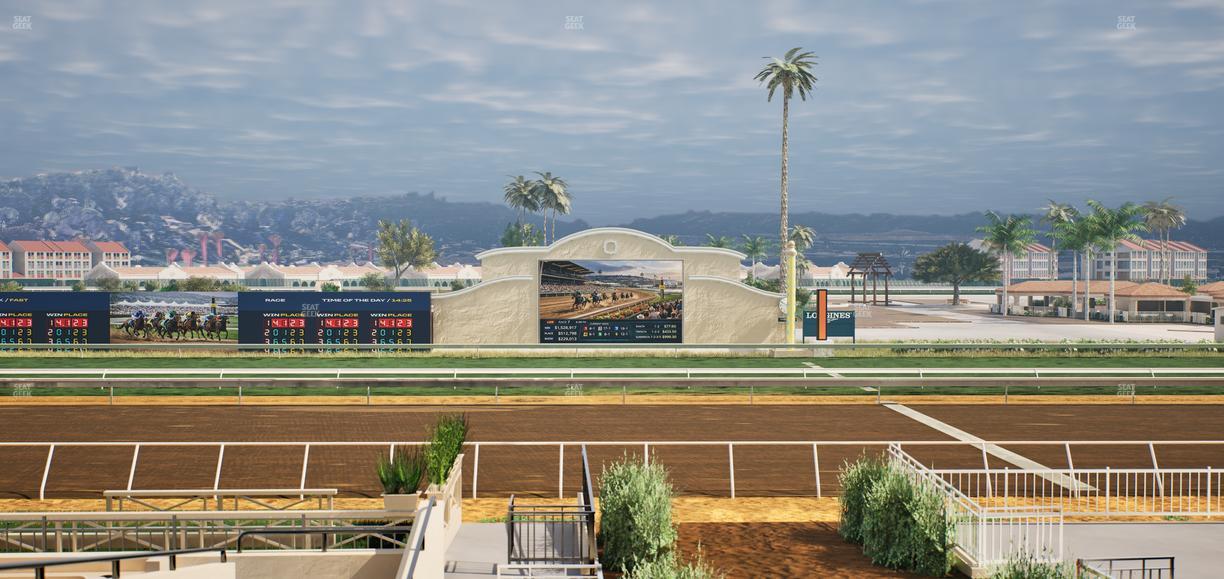 Del Mar Thoroughbred Club - Section Stretch Run Box 5 B Lvl 2 Seat View