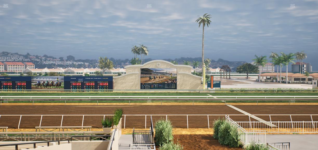 Del Mar Thoroughbred Club - Section Stretch Run Box 5 C Lvl 2 Seat View