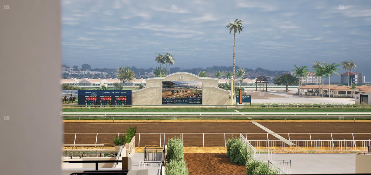 Del Mar Thoroughbred Club - Section Stretch Run Box 5 E Lvl 3 Seat View