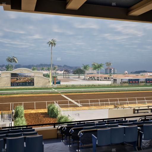 Del Mar Thoroughbred Club - Section Stretch Run Box 5 F Lvl 3 Seat View